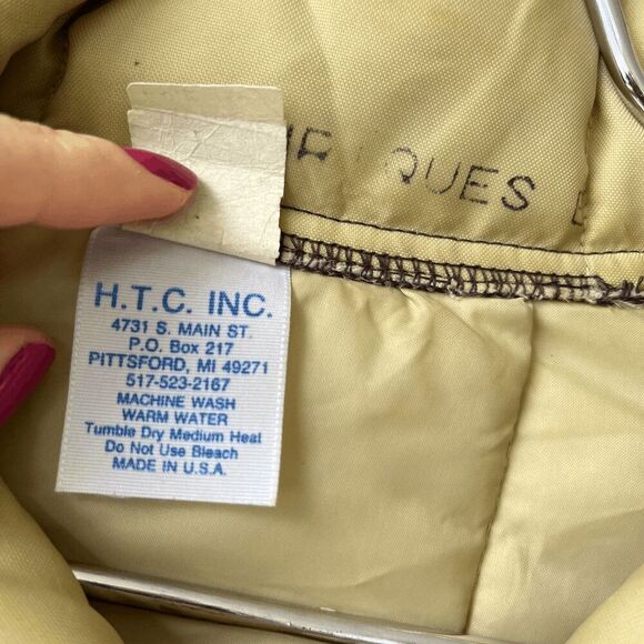 VTG H.T.C. Inc. Quilted Nylon Chore Coat Workwear Jacket Made USA XL - Picture 10 of 11